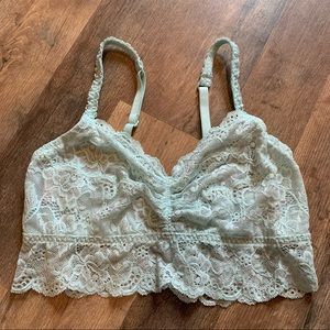 VS PINK Vintage Mint Lace Bralette